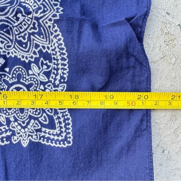Navy Blue and White Bandana - Picture 11 of 12